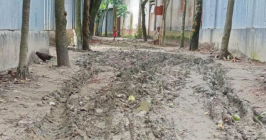 কাঁচা সড়ক নিয়ে বিপাকে মনোহরদীর দিঘাকান্দী গ্রামের বসিন্দারা