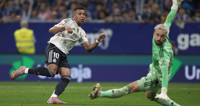 এমবাপের জোড়া গোলে রিয়ালের দাপুটে জয়