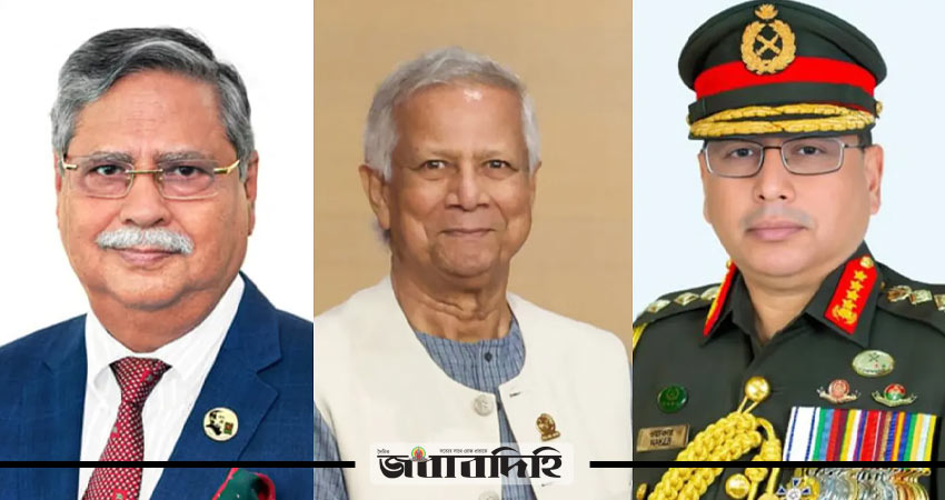রাষ্ট্রপতি ও প্রধান উপদেষ্টার সঙ্গে সেনাপ্রধানের সাক্ষাৎ