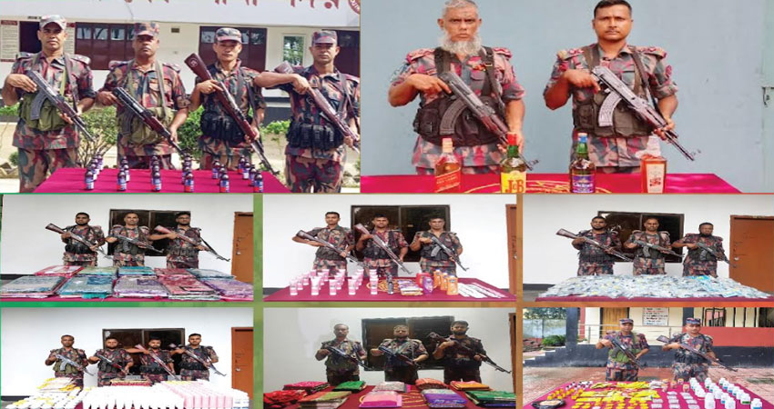 বেনাপোলে বিজিবির অভিযানে ২০ লাখ টাকার ভারতীয় চোরাই পণ্য জব্দ