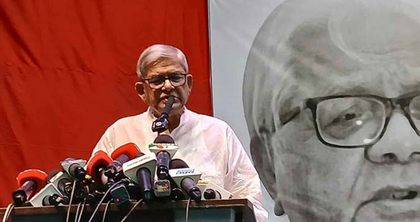 সমাজের হতাশার মূল কারণ বিপ্লবী সংগঠনের অভাব: মির্জা ফখরুল