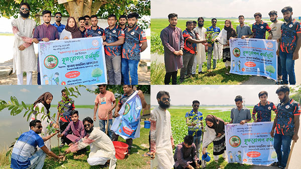 গুরুদাসপুরে যুব ব্লাড ডোনার এসোসিয়েশনের বৃক্ষরোপণ কর্মসূচি