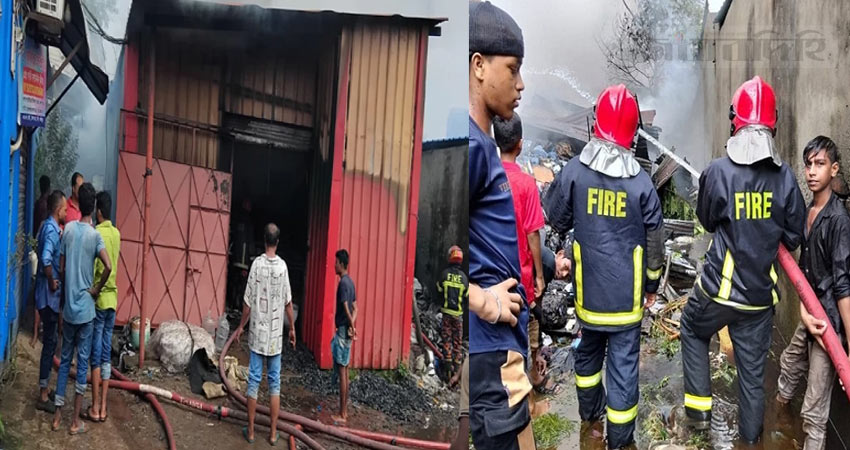 টঙ্গীতে এমব্রয়ডারি কারখানায় আগুন