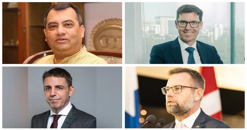 সাবের হোসেন চৌধুরীর বাসায় তিন রাষ্ট্রদূতের বৈঠক