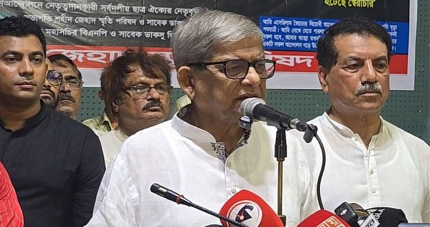 ধানের শীষকে আটকে দেওয়ার চেষ্টা চলছে: মির্জা ফখরুল