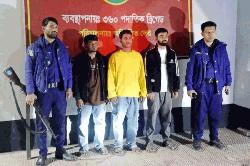 হবিগঞ্জে চাঁদা দাবির অভিযোগে আটক ৩