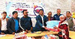 মানবিক উদ্যোগে শীতার্তদের পাশে কমলগঞ্জ প্রেসক্লাব